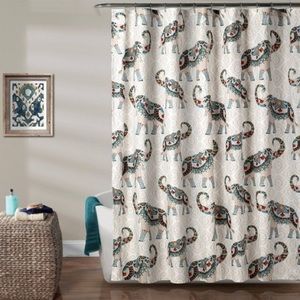 Elephant shower curtain like new!